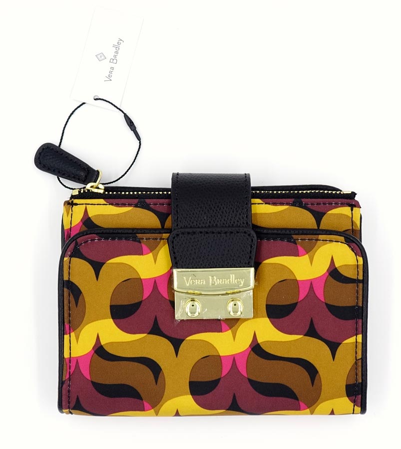 Vera Bradley Modern Lights Pushlock Wallet NWT