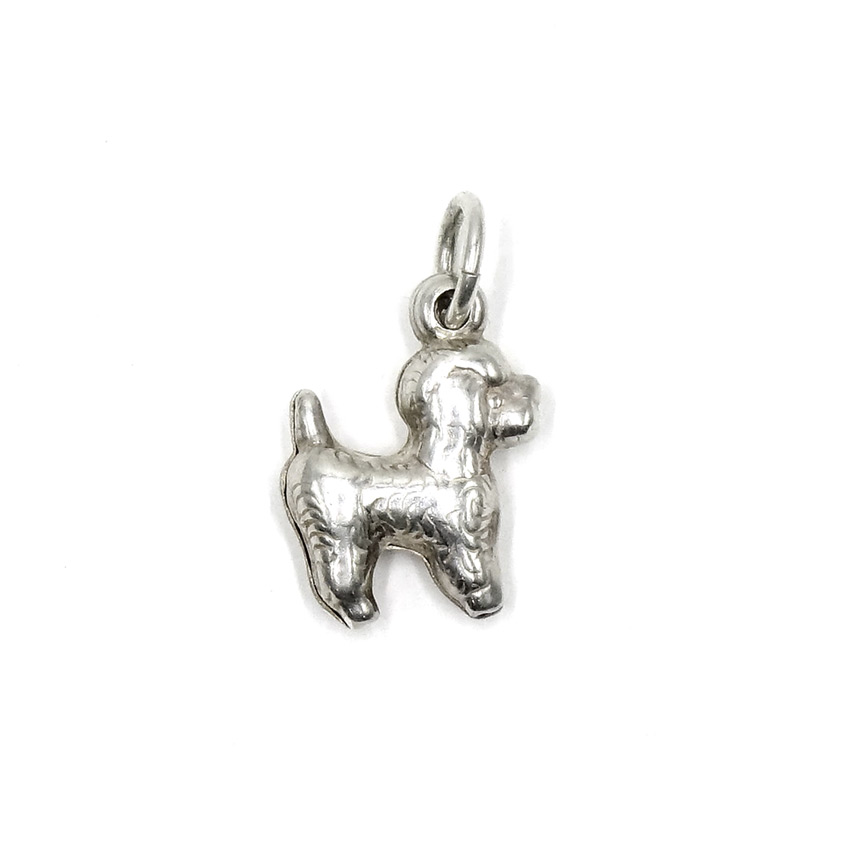 Sterling Puffy Dog Charm
