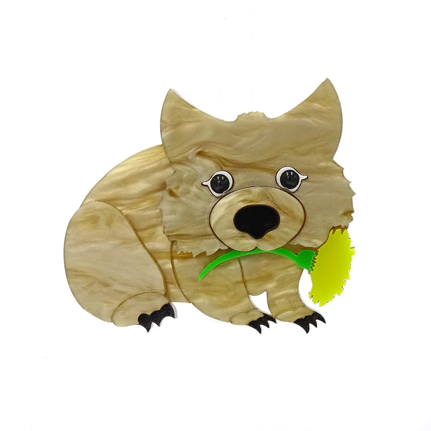 Wally Wombat Brooch By Tantalising Treasures