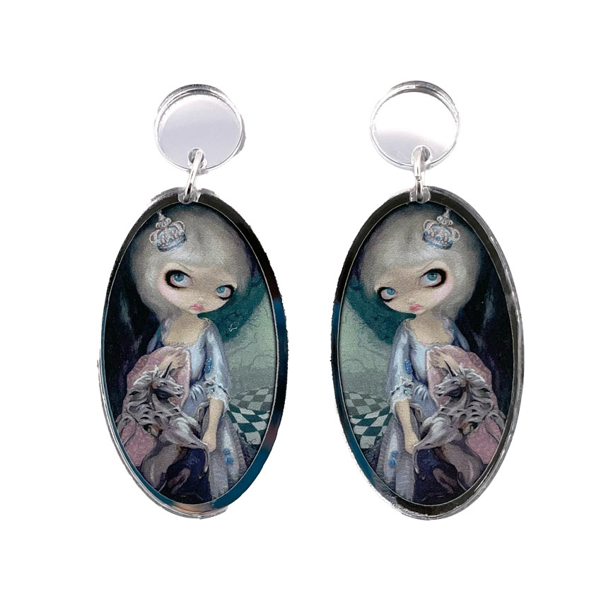 White Queen Earrings By Wintersheart