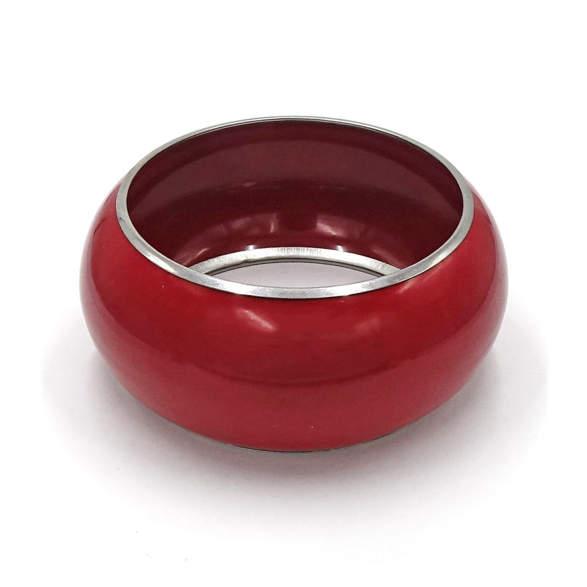 Vintage Big Red Metal Bangle Bracelet