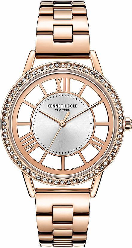 Woman's Kenneth Cole Rose Gold Stainless steel Crystalized Watch KC51149001
