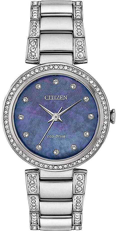 Women's Citizen Silhouette Crystal Eco-Drive Solar Powered Watch EM0840-59N