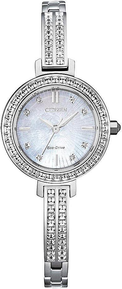 Women's Citizen Silhouette Crystal Eco-Drive Solar Powered Watch EM0860-51D
