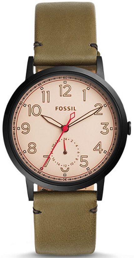 Women's Fossil Everyday Muse Green Leather Strap Watch ES4058