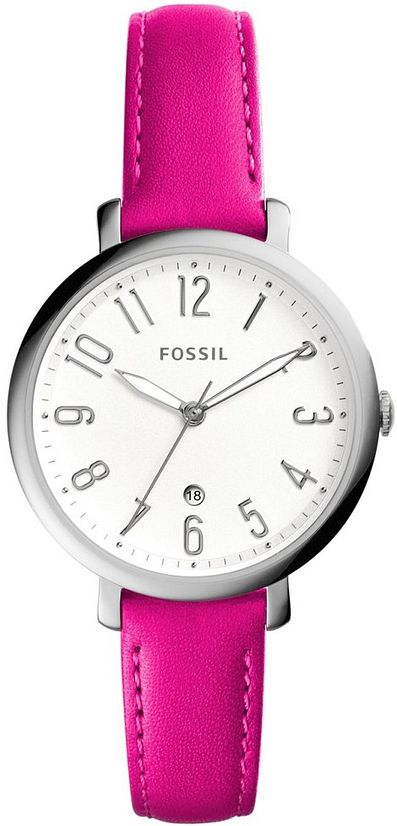 Women's Fossil Jacqueline Pink Leather Strap Watch ES4089