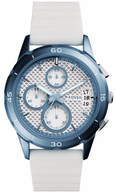 Women's Fossil Modern Pursuit White Silicone Strap Watch ES4222