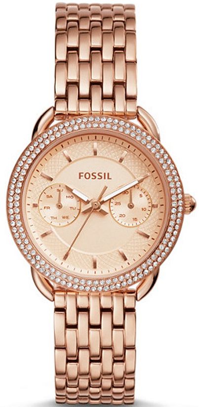 Women's Fossil Tailor Multifunction Rose Gold-Tone Steel Watch ES4055