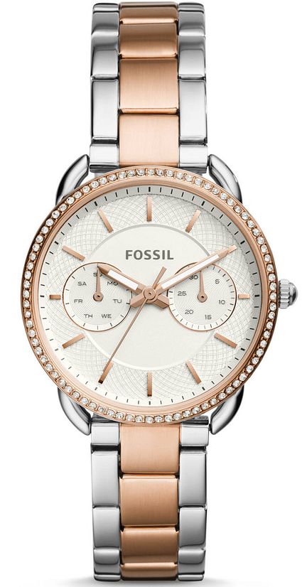 Women's Fossil Tailor Two Tone Crystallized Watch ES4396