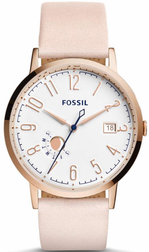 Women's Fossil Vintage Muse Blush Tone Leather Strap Watch ES3991