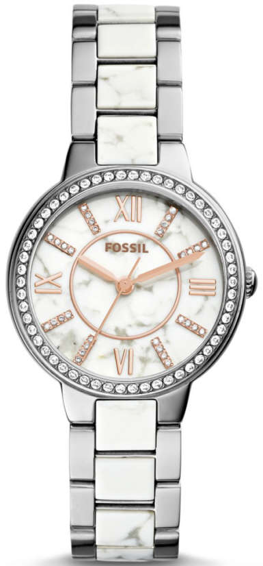 Women's Fossil Virginia Crystallized Stainless Steel Watch ES3962