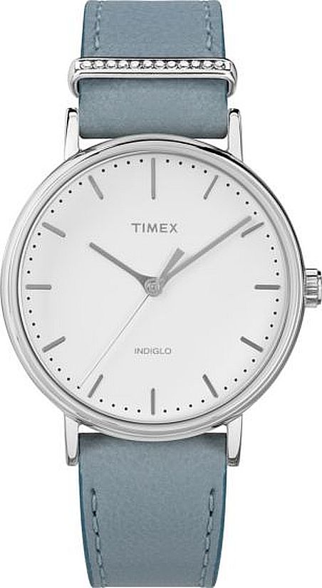 Women's Timex Fairfield Classic Sky Blue Leather Strap Watch TW2R70300