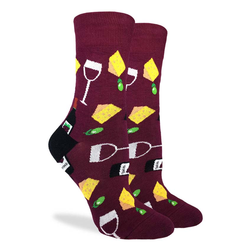 Women's Wine And Cheese Socks
