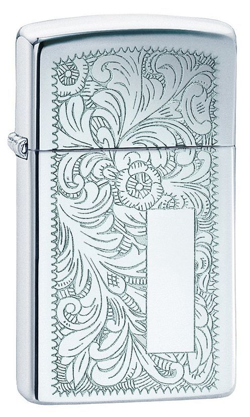 Zippo Slim Chrome Venetian Lighter 1652-000039