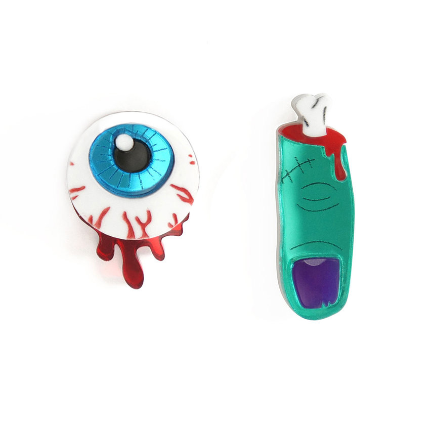 Zombie Eye And Finger Earrings By Laliblue